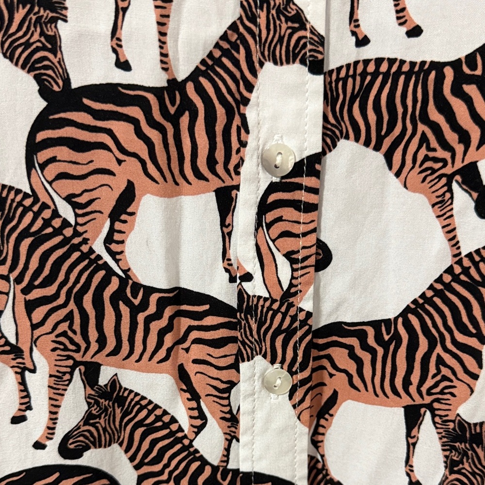 *Last Chance* Jane and Delancey Zebra Print Button Down Shirt - Picture 5 of 15